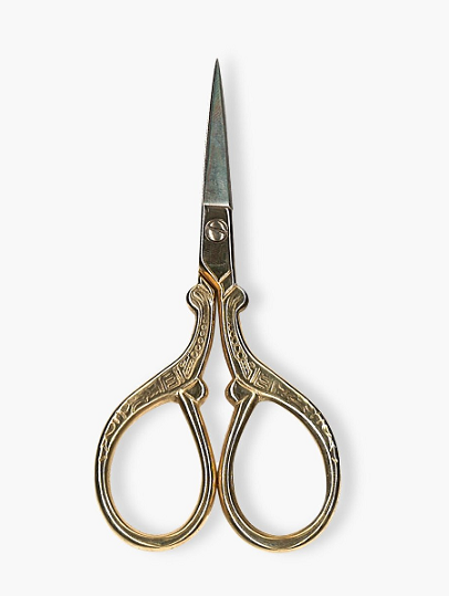 TIJERA DE BORDAR DORADA - 89 mm